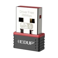 EDUP EP-AX300 Nano USB-адаптер WiFi 6 286Mbps / 802.11ax / ALC8800 цена и информация | Адаптеры и USB-hub | kaup24.ee