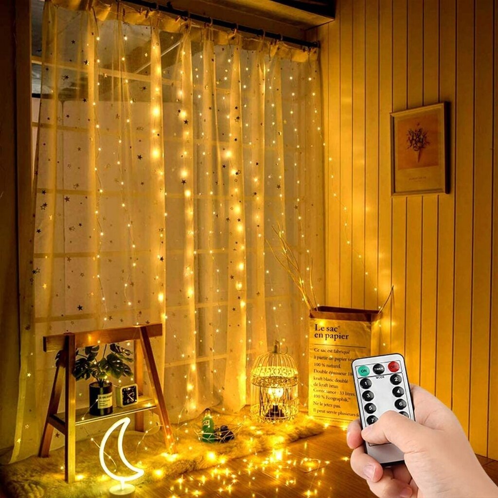 300 LED valguskardin, 3x3m цена и информация | Jõulukaunistused | kaup24.ee