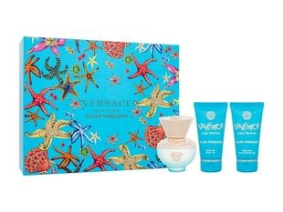 Kinkekomplekt naistele Versace Dylan Turquoise: tualettvesi EDT, 50 ml + dušigeel, 50 ml + ihupiim, 50 ml hind ja info | Naiste parfüümid | kaup24.ee