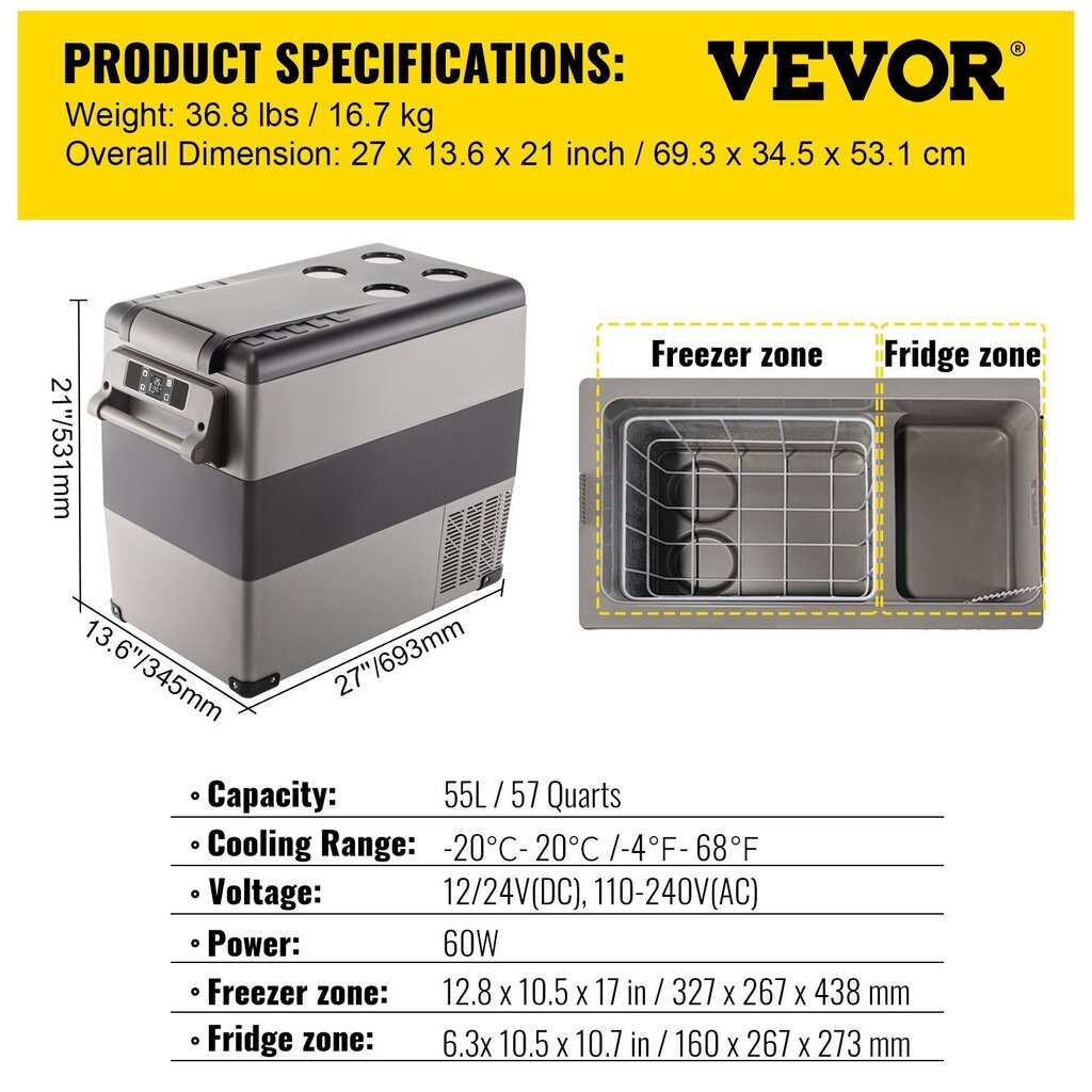 Vevor 55. hind ja info | Autokülmikud | kaup24.ee