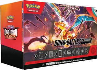 Mängukaartide komplekt Pokemon TCG Scarlet & Violet 3 Obsidian Flames Build & Battle Stadium Box цена и информация | Настольные игры, головоломки | kaup24.ee