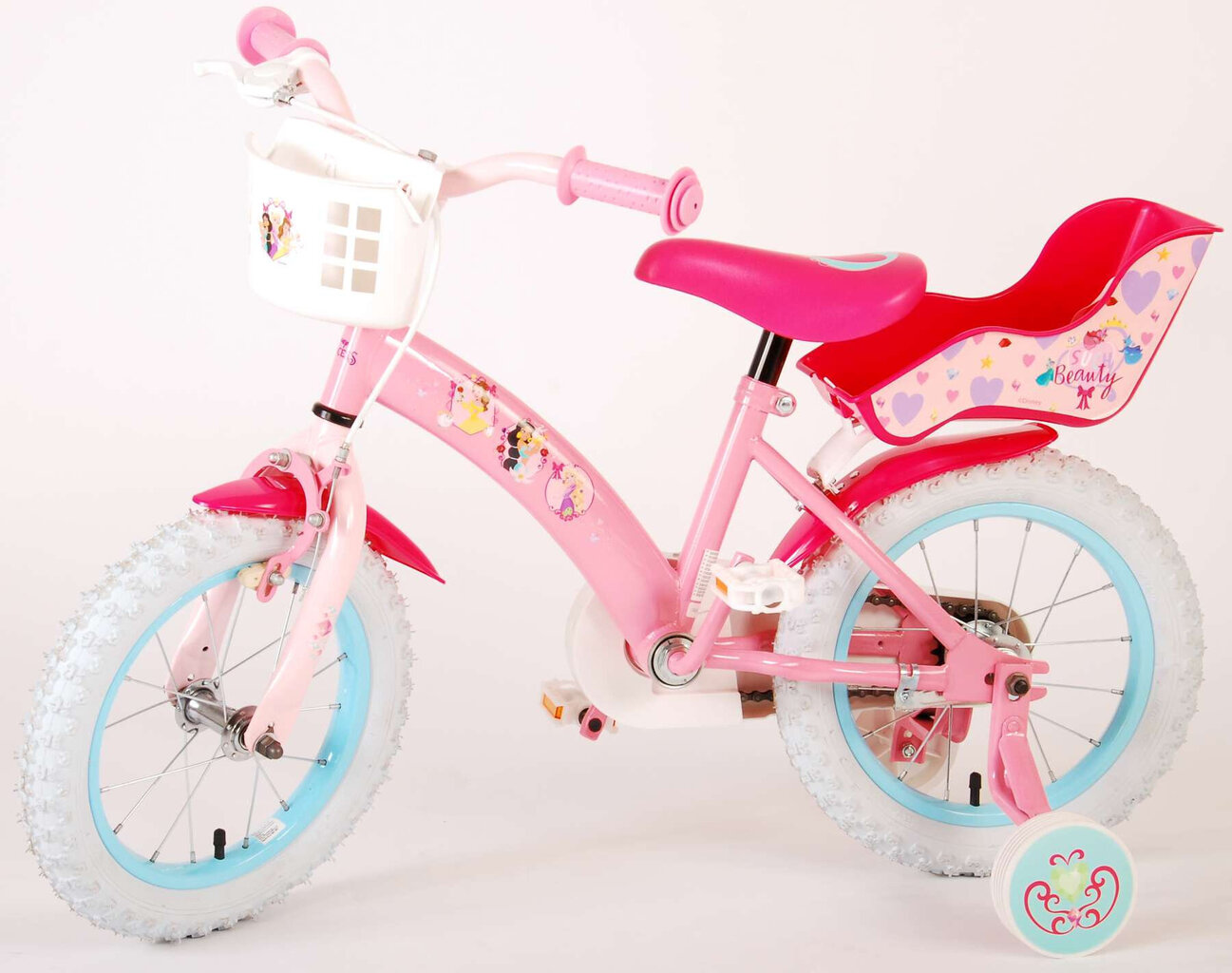 Laste jalgratas Disney Princess, 14", roosa цена и информация | Jalgrattad | kaup24.ee
