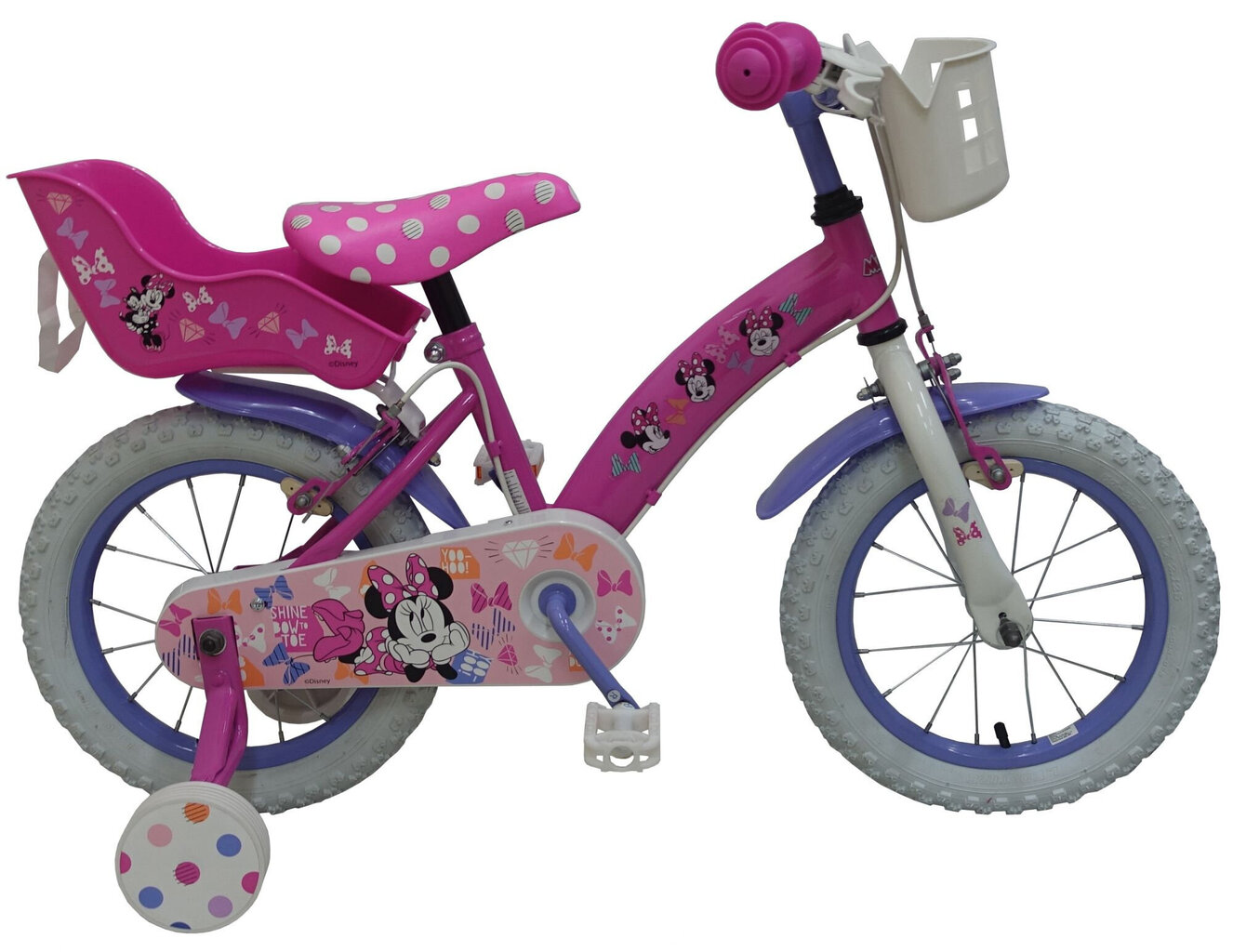 Laste jalgratas Volare Minnie Cutest Ever, 14", roosa hind ja info | Jalgrattad | kaup24.ee