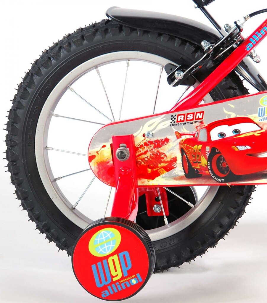 Jalgratas poistele Disney Cars 14'' 23,5 cm, punane hind ja info | Jalgrattad | kaup24.ee