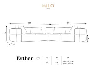 Диван Milo Casa Esther, 285x285x78 см, синий цвет цена и информация | Диваны | kaup24.ee
