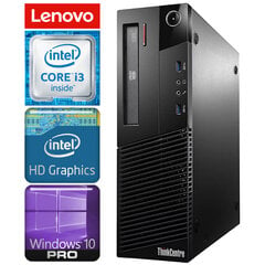 Lenovo M83 SFF i3-4150 4GB 1TB DVD WIN10Pro hind ja info | Lauaarvutid | kaup24.ee