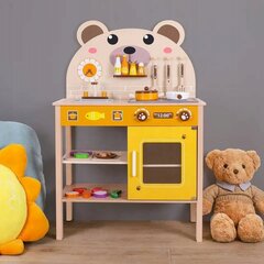 Puidust mänguköök Bear XXL цена и информация | Игрушки для девочек | kaup24.ee