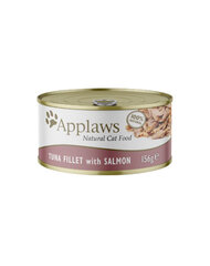 Applaws Cat Tin koos tuunikala ja lõhega puljongis, 72 x 156 g hind ja info | Konservid kassidele | kaup24.ee