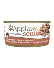 Applaws Cat Tin Senior vanematele kassidele tuunikala ja lõhega, 12x(6x70g) hind ja info | Konservid kassidele | kaup24.ee