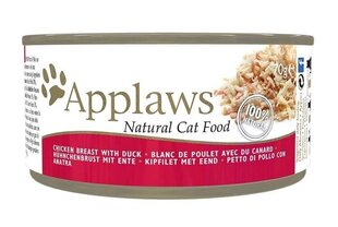 Applaws Cat Tin koos kana ja pardiga, 12x(6x70g) hind ja info | Konservid kassidele | kaup24.ee