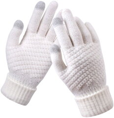 Женские зимние перчатки К92, белые цена и информация | Женские перчатки | kaup24.ee