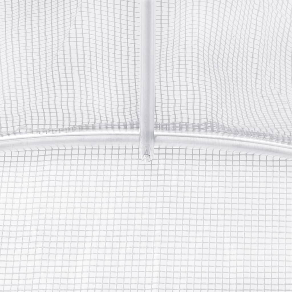 vidaXL kasvuhoone terasraamiga, valge, 48 m², 16x3x2 m hind ja info | Kasvuhooned | kaup24.ee
