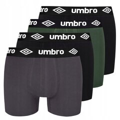 Мужские трусы-боксеры Umbro 4 шт BM560 Черный хлопок Размер цена и информация | Мужские боксеры | kaup24.ee