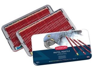 Pastellpliiats Derwent 72tk metallkarbis hind ja info | Kunstitarbed, voolimise tarvikud | kaup24.ee