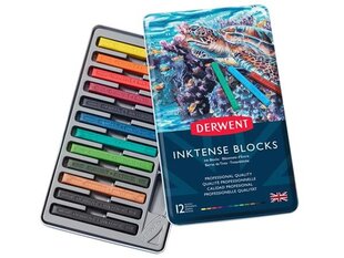 Akvarellkriit Inktense 12tk metallkarbis цена и информация | Принадлежности для рисования, лепки | kaup24.ee