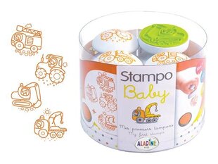 Templite komplekt Aladine Stampo Baby 4tk Engines + templipadi oranz hind ja info | Kunstitarbed, voolimise tarvikud | kaup24.ee