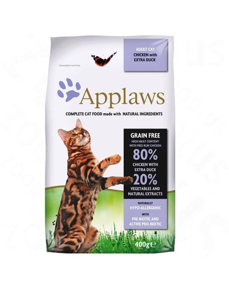 Applaws Cat Dry täiskasvanud kassidele koos kana ja pardiga, 6x400 g hind ja info | Kuivtoit kassidele | kaup24.ee