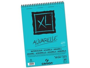 Akvarellplokk XL Aquarelle A4/300g 30 lehte spiraal цена и информация | Тетради и бумажные товары | kaup24.ee