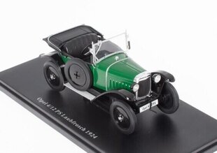 Opel 4/12 PS Laubfrosch 1924 Green 24P019 Hachette 1:24 hind ja info | Mudelautode kollektsioneerimine | kaup24.ee