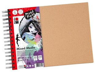 Universaalplokk Marabu Mixed Media A4/300g 32 lehte spiraal kõvakaas цена и информация | Тетради и бумажные товары | kaup24.ee