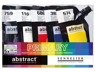 Akrüülvärvi komplekt Abstract 5x120ml Primary hind ja info | Kunstitarbed, voolimise tarvikud | kaup24.ee