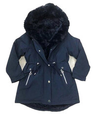 Talvejope tüdrukutele, sinine цена и информация | Куртки, пальто для девочек | kaup24.ee
