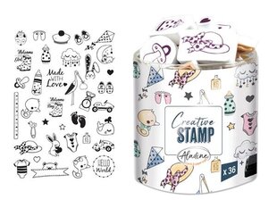 Templite komplekt Aladine Creative Stamp 36tk Baby + templipadi must цена и информация | Принадлежности для рисования, лепки | kaup24.ee