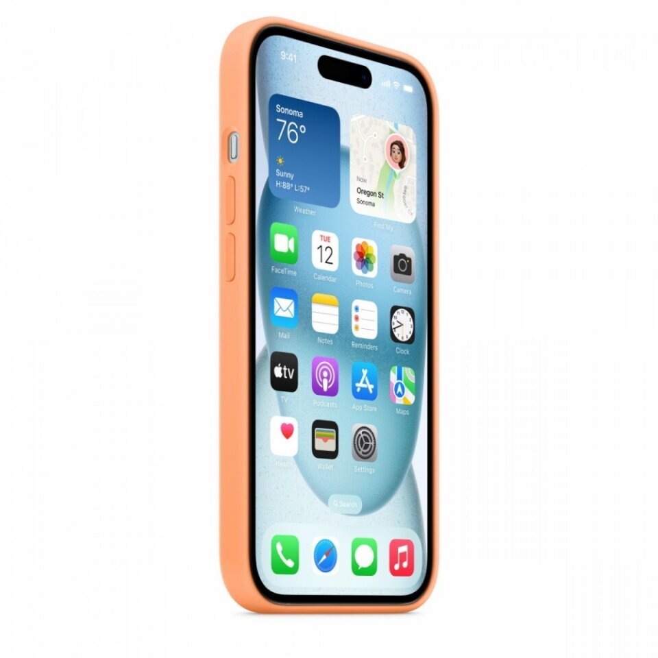 Apple iPhone 15 Silicone Case with MagSafe - Orange Sorbet MT0W3ZM/A цена и информация | Telefoni kaaned, ümbrised | kaup24.ee