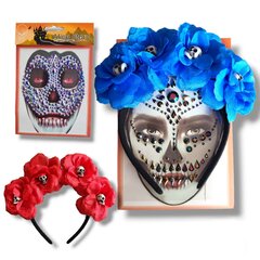 Peavõru ja kivid näo kaunistamiseks Frida, sinine hind ja info | Karnevali kostüümid | kaup24.ee