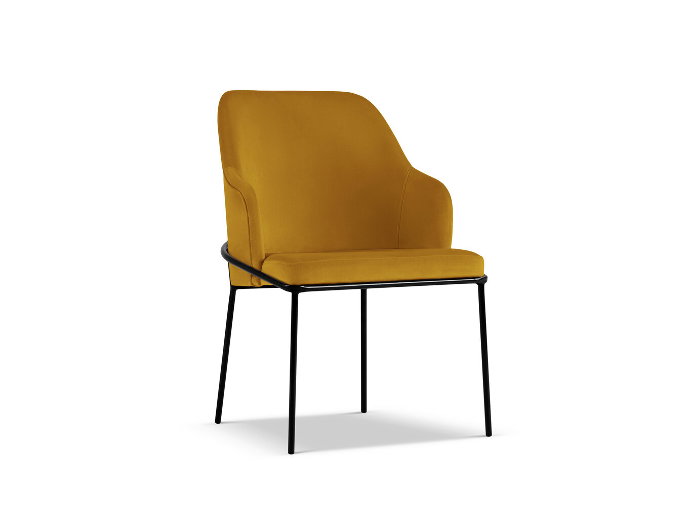 Tool Cosmopolitan Design Sandrine, kollane/must hind ja info | Söögilaua toolid, köögitoolid | kaup24.ee