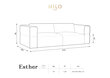 Diivan Milo Casa Esther, 214x103x78 cm, hall цена и информация | Diivanid ja diivanvoodid | kaup24.ee