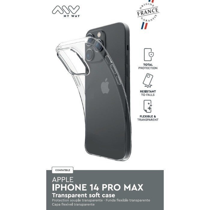 MyWay Apple iPhone 14 Pro Max, Transparent hind ja info | Telefoni kaaned, ümbrised | kaup24.ee