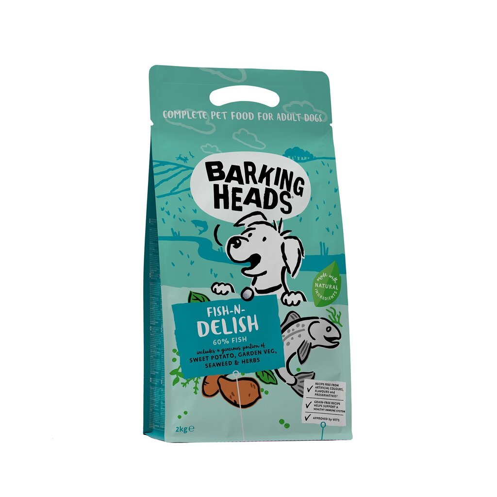 Barking Heads väikest tõugu koertele FISH-N-DELISH​​​​​​​! Teravilja vaba, 2 kg цена и информация | Kuivtoit koertele | kaup24.ee