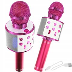 Микрофон для караоке со звуковой колонкой, розовый цена и информация | Развивающие игрушки | kaup24.ee