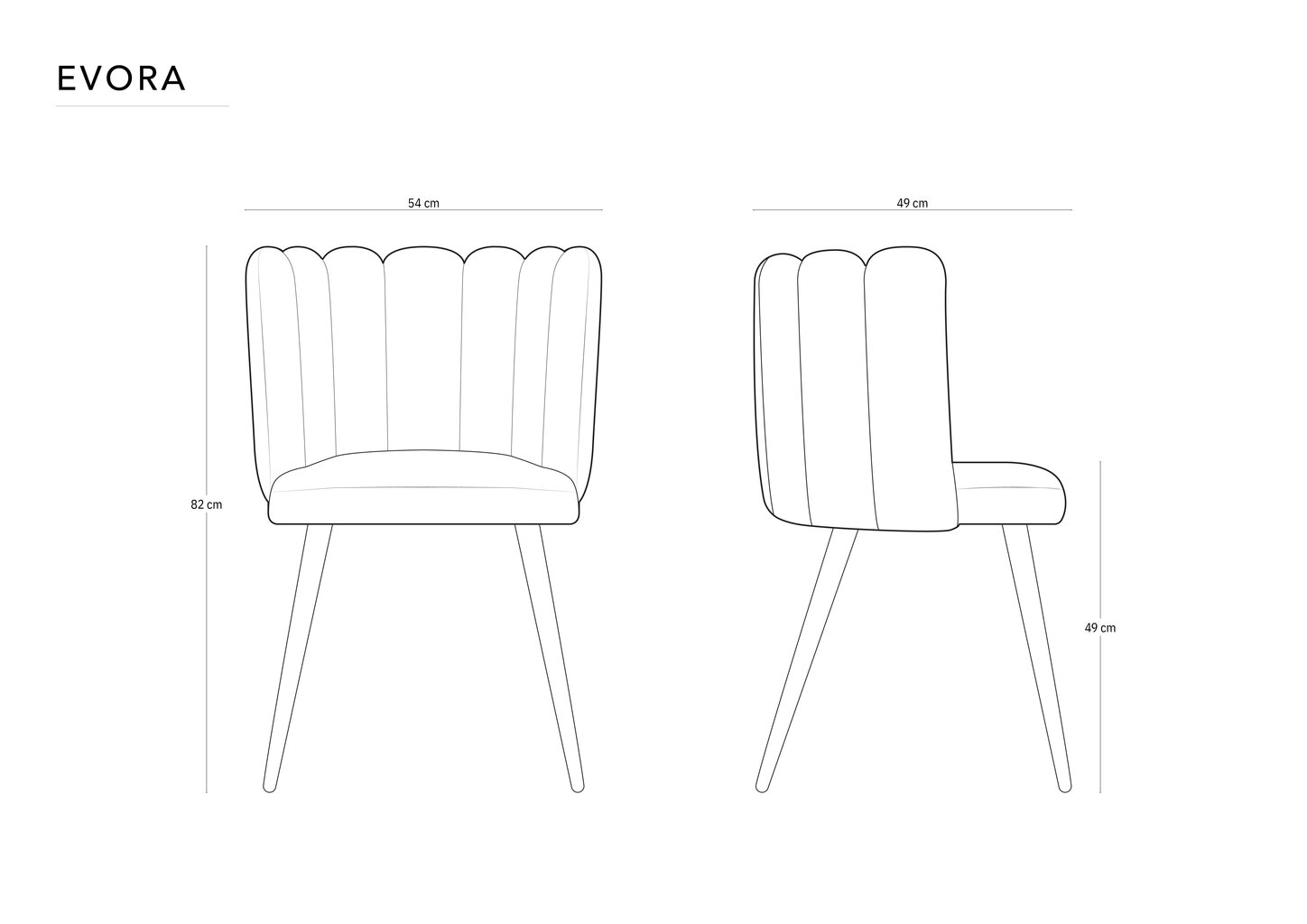 Toolide komplekt Cosmopolitan Design Evora, oranž, 2 tooli hind ja info | Söögilaua toolid, köögitoolid | kaup24.ee