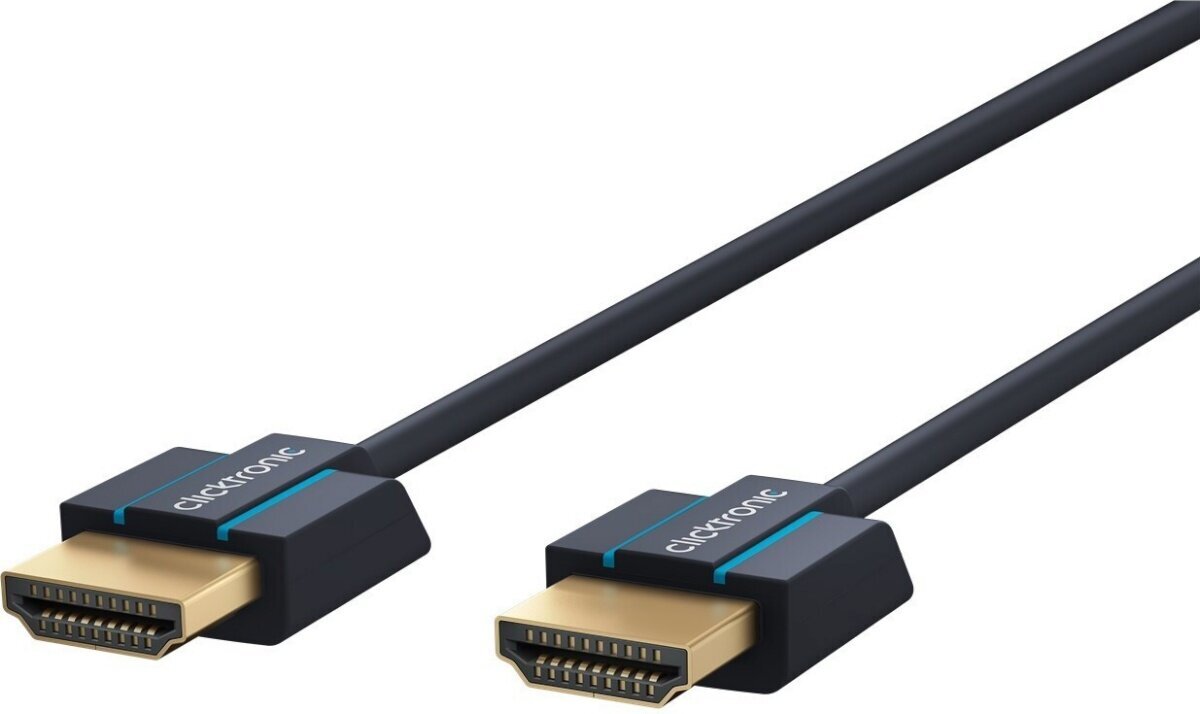 Clicktronic Ultra-Slim HDMI 2.0 High-Speed Cable with Ethernet, 3 m hind ja info | Kaablid ja juhtmed | kaup24.ee