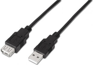 Aisens A101-0017, USB-A F/M, 3 m цена и информация | Кабели и провода | kaup24.ee