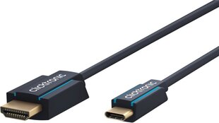 Clicktronic, USB-C/HDMI, 1 m цена и информация | Кабели и провода | kaup24.ee