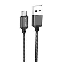 Borofone Cable BX87 Sharp - USB to Micro USB - 2,4A 1 metre black цена и информация | Кабели и провода | kaup24.ee