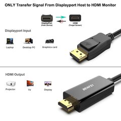 Benfei, DP/HDMI, 1.83 m hind ja info | Kaablid ja juhtmed | kaup24.ee