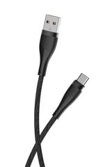 Maxlife MXUC-08 cable USB-C - USB-C 1,0 m 100W black nylon цена и информация | Кабели и провода | kaup24.ee