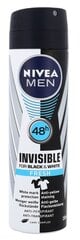 Antiperspirant Nivea Men Invisible Black & White meestele 150 ml цена и информация | Дезодоранты | kaup24.ee