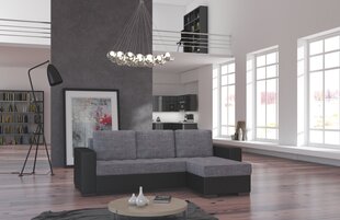 Угловой диван Newark, серый/черный цвет цена и информация | Угловые диваны | kaup24.ee