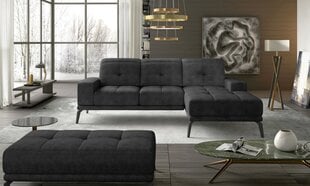 Правый угловой диван и пуфик Eltap Torrense, темно-серый цвет цена и информация | Угловые диваны | kaup24.ee