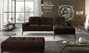 Правый угловой диван и пуфик Eltap Torrense, темно-коричневый цвет цена и информация | Угловые диваны | kaup24.ee