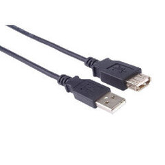 PremiumCord USB 2.0 Extension Cable, A-A, 0.5m, black hind ja info | Mobiiltelefonide kaablid | kaup24.ee