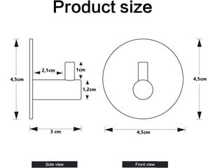 Крючок клейкий круглый, цвет золотистый, нержавеющая сталь 4 шт. цена и информация | Аксессуары для ванной комнаты | kaup24.ee