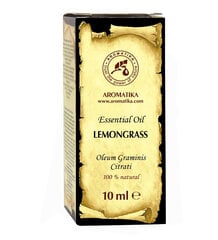 Naturaalne eeterlik õli sidrunheinaga Aromatika 100% Pure & Natural 10 ml цена и информация | Эфирные, косметические масла, гидролаты | kaup24.ee
