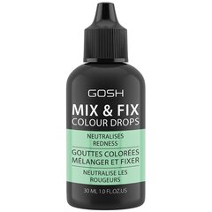 Tooniv meigivahend punetuse varjamiseks Gosh Mix & Fix Colour Drops, 002 Green, 30 ml цена и информация | Пудры, базы под макияж | kaup24.ee