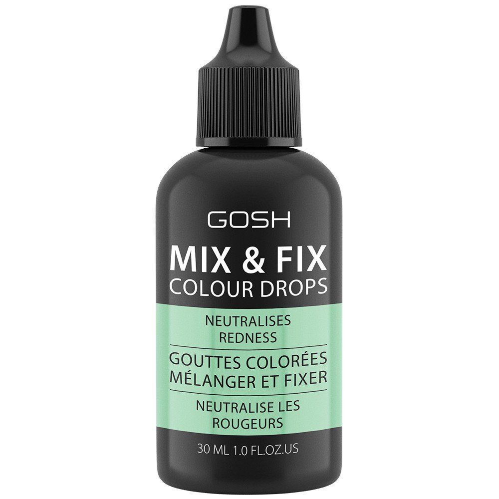 Tooniv meigivahend punetuse varjamiseks Gosh Mix & Fix Colour Drops, 002 Green, 30 ml hind ja info | Jumestuskreemid, puudrid | kaup24.ee